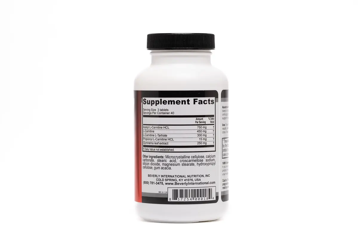Beverly International Quadracarn Multi-Carnitine Formula, 120 Tablets | Supports Fat Loss & Muscle Growth - view 2