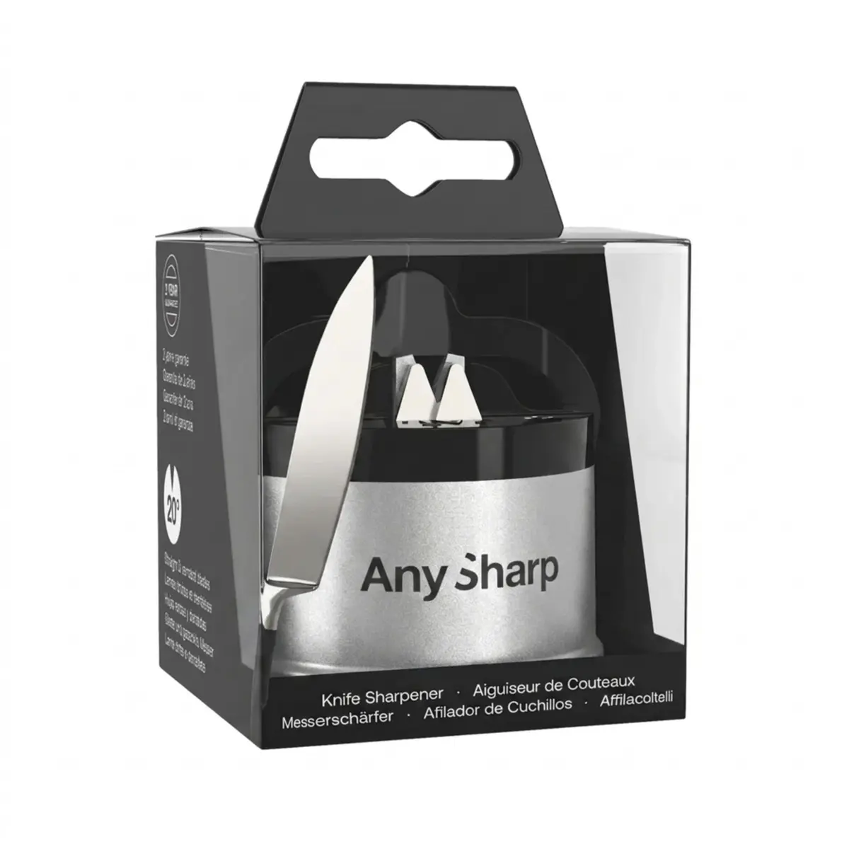 AnySharp Knife Sharpener Silver | Hands-Free, Easy to Use, Versatile - view 6