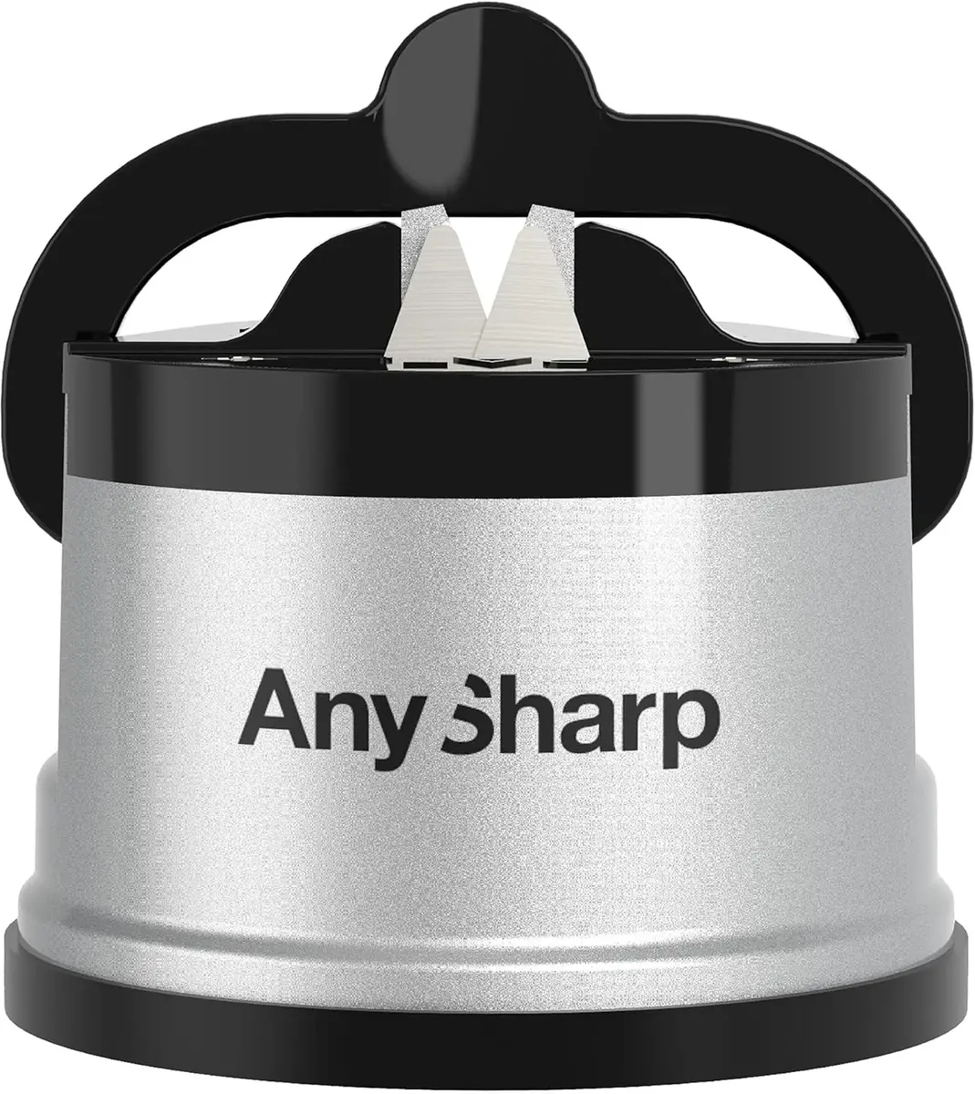 AnySharp Knife Sharpener Silver | Hands-Free, Easy to Use, Versatile - main product image