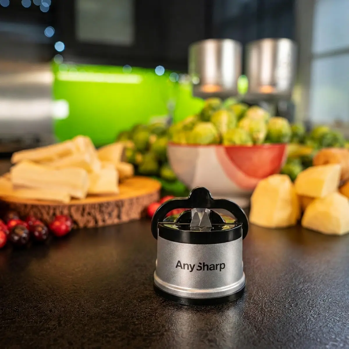 AnySharp Knife Sharpener Silver | Hands-Free, Easy to Use, Versatile - view 7