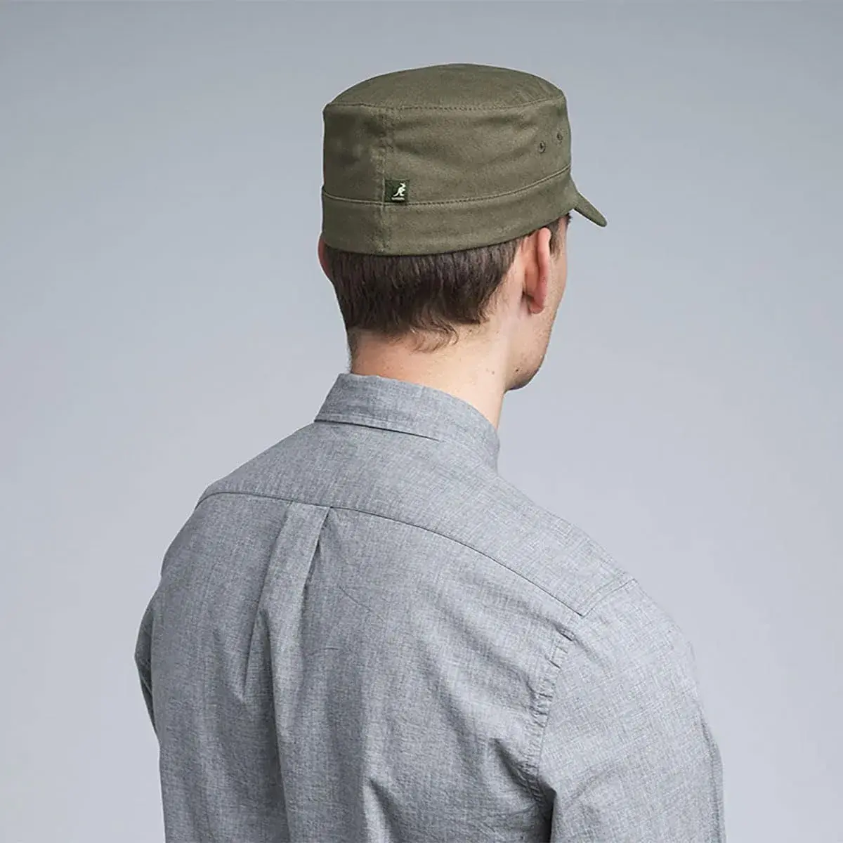 Kangol Cotton Twill Army Cap, Large/X-Large, Green | Fashionable Military Style Hat - view 7