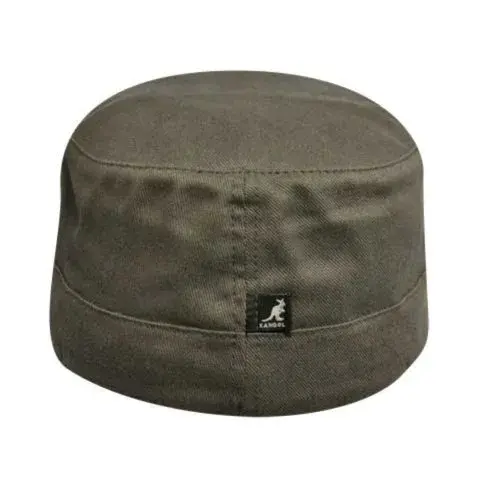 Kangol Cotton Twill Army Cap, Large/X-Large, Green | Fashionable Military Style Hat - view 4