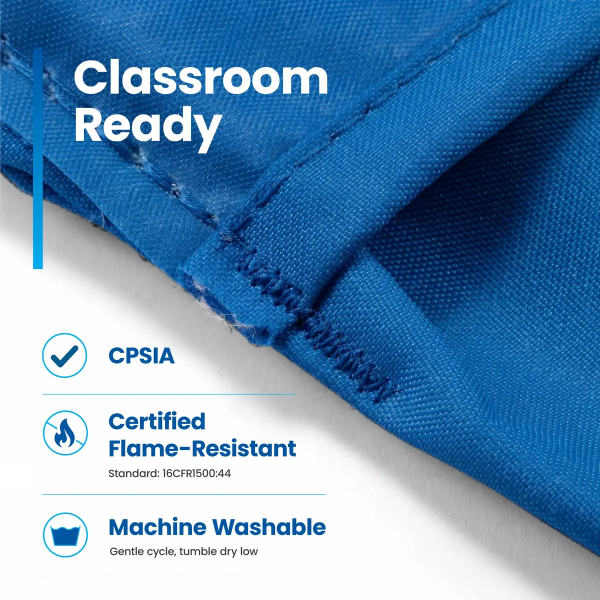 Seat Sack Student Chair Storage Pocket - 15" | Durable Classroom Organizer for Student Desks - view 6