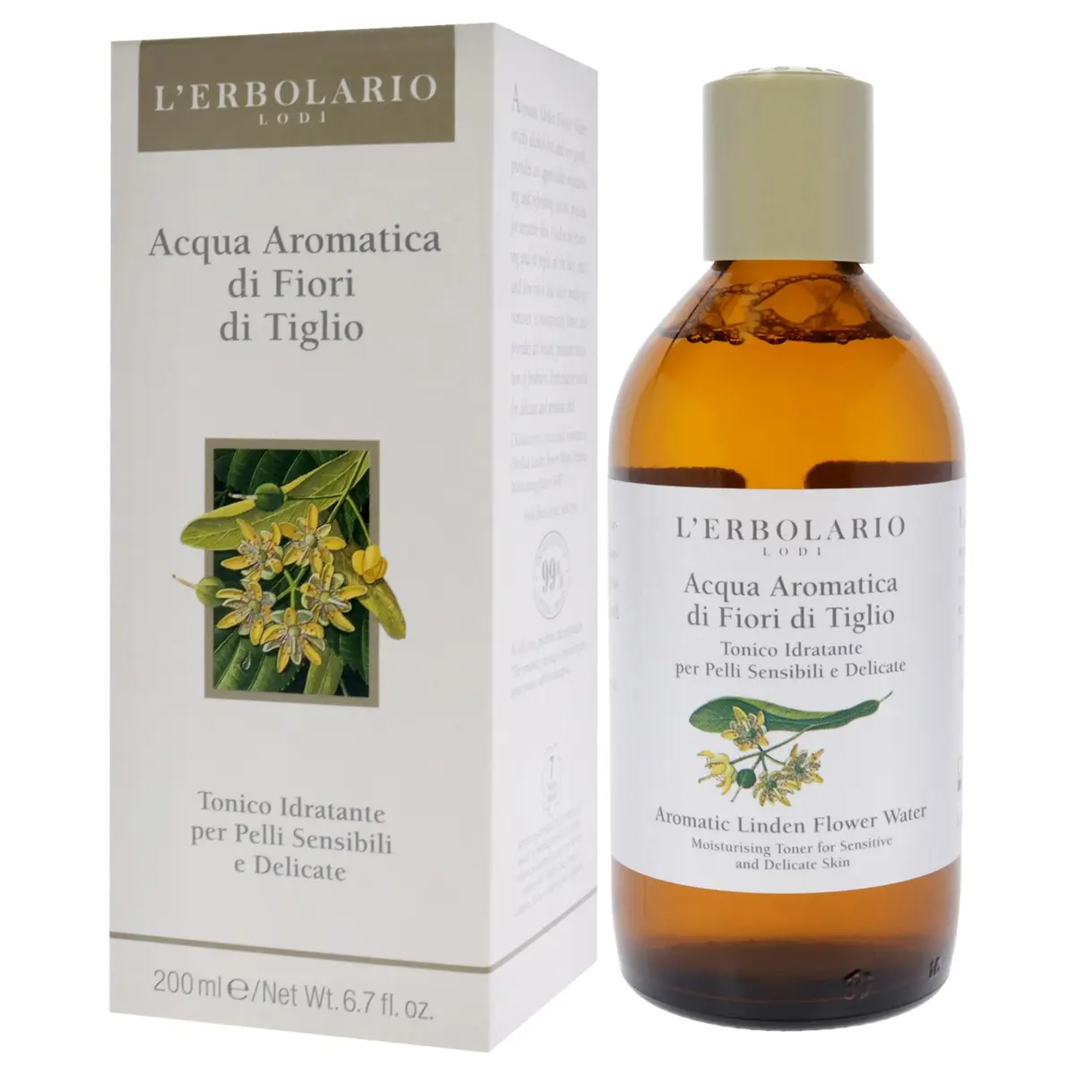 L'Erbolario Aromatic Linden Flower Water - Alcohol-Free Moisturizer for Sensitive Skin | Gently Refreshes & Tones, 6.7 Oz - view 4