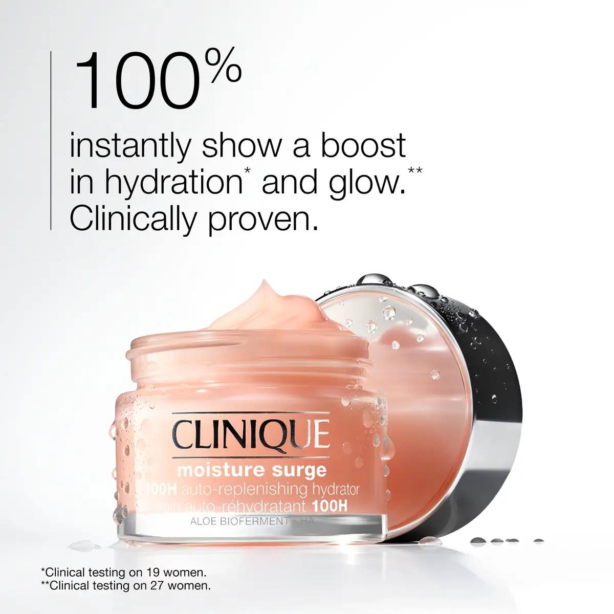 Clinique Moisture Surge 100H Auto-Replenishing Hydrator Oil Free Face Moisturizer 0.5 Fl Oz | Hydrating & Moisturizing - view 3