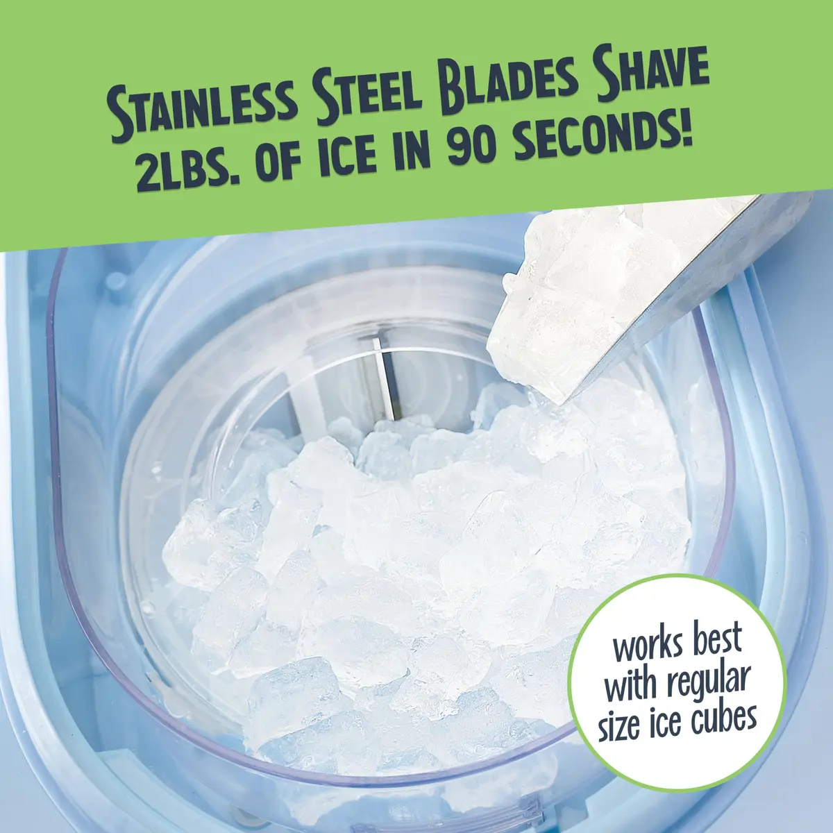 Nostalgia Snow Cone Shaved Ice Machine - 54" Tall Blue Cart, Makes 72 Icy Treats, Includes Scoop & Syrups - view 4
