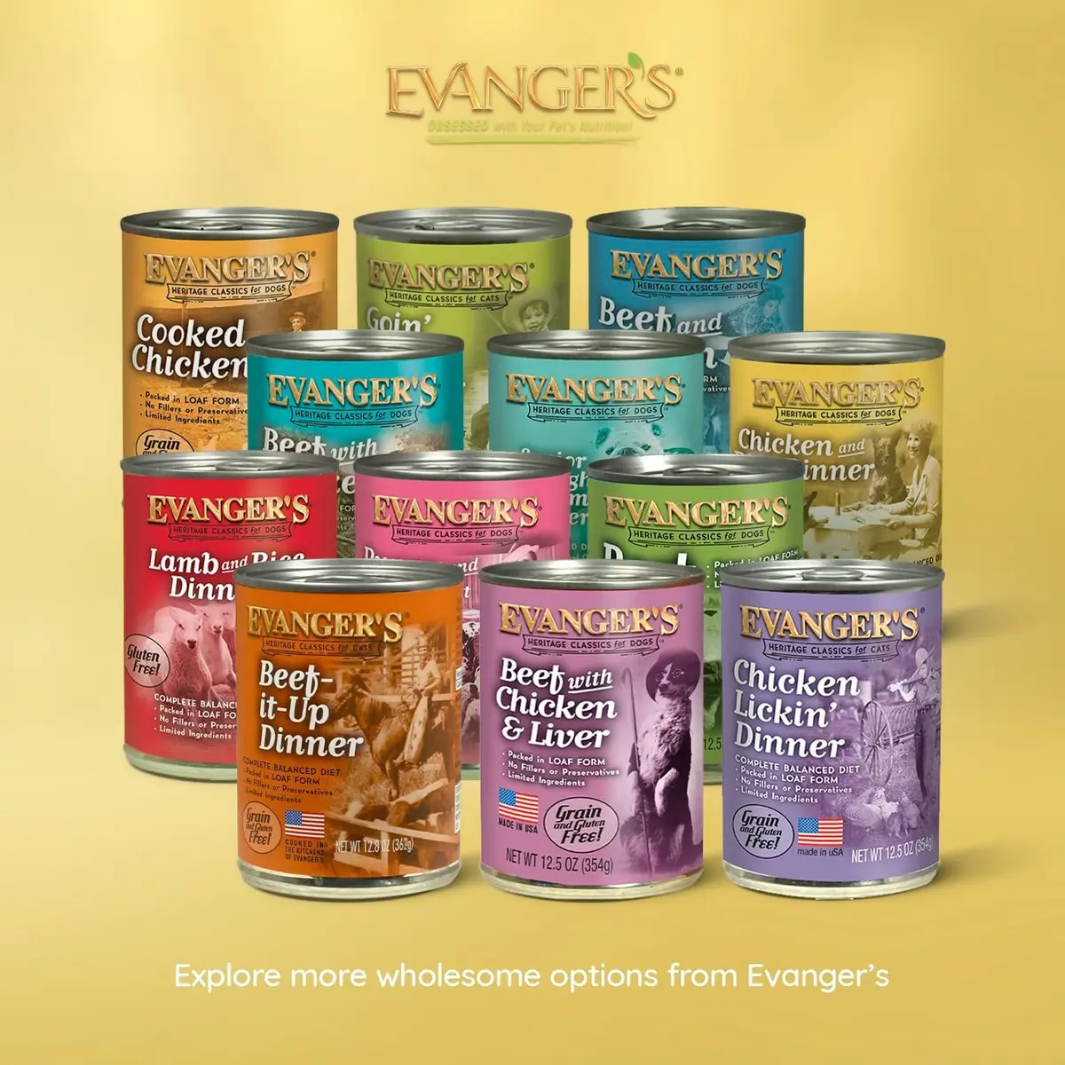 Evanger's Heritage Classic Chicken & Rice Dinner – 12 Pack, 12.5 oz | Gluten-Free, Complete for All Life Stages - view 4