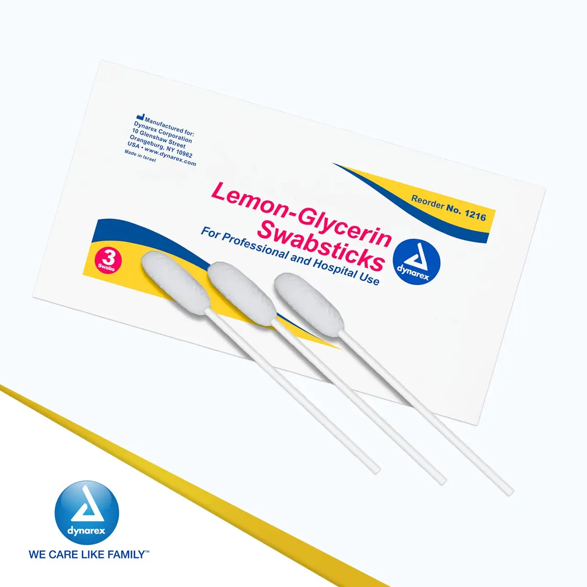 Dynarex Lemon-Glycerin Swabsticks 75 Count | Pleasant Tasting Cotton Swabs for Dry Mouth Relief - view 7
