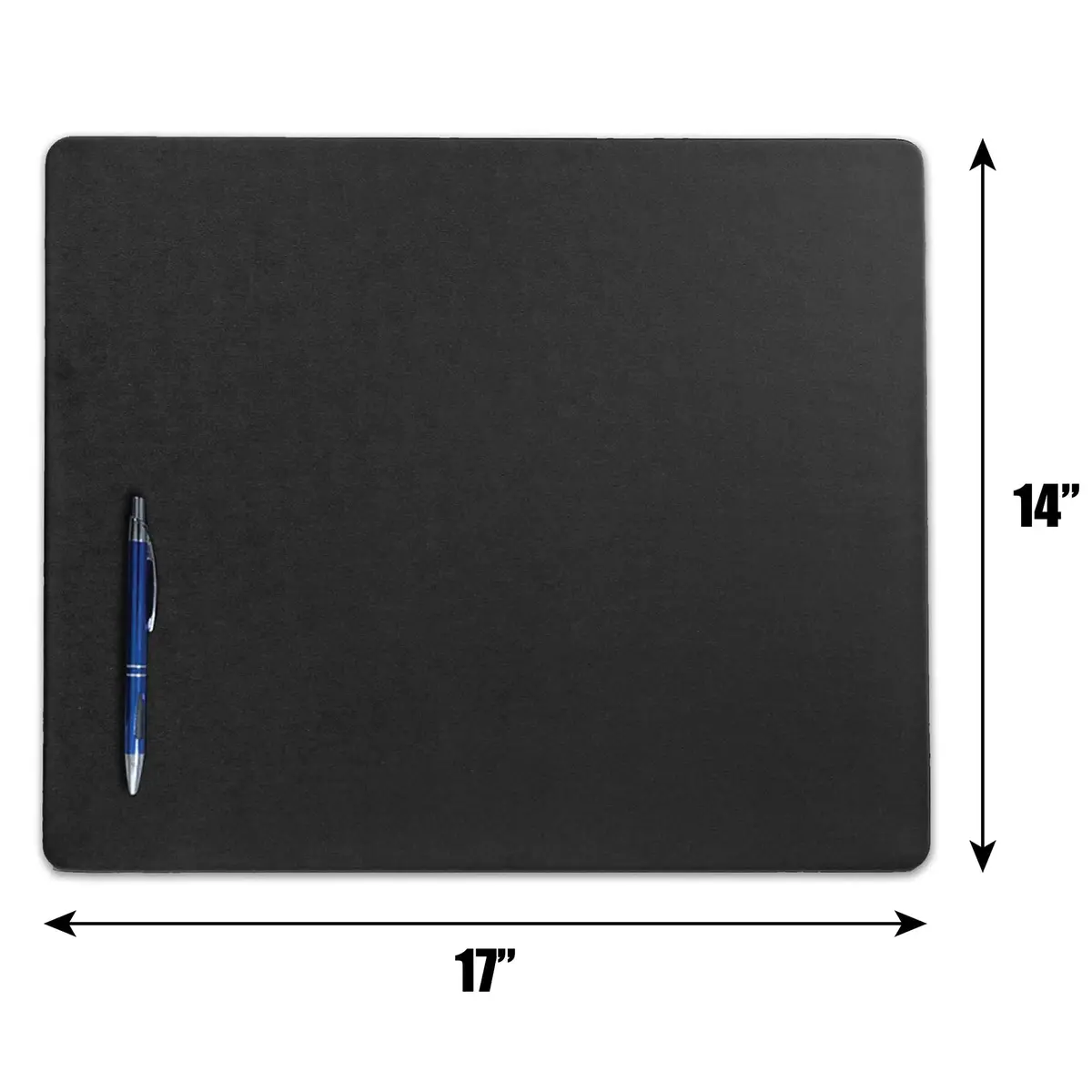 Dacasso Black Leatherette 17" x 14" Desk Pad | Protects Surfaces, Adds Elegance - view 7