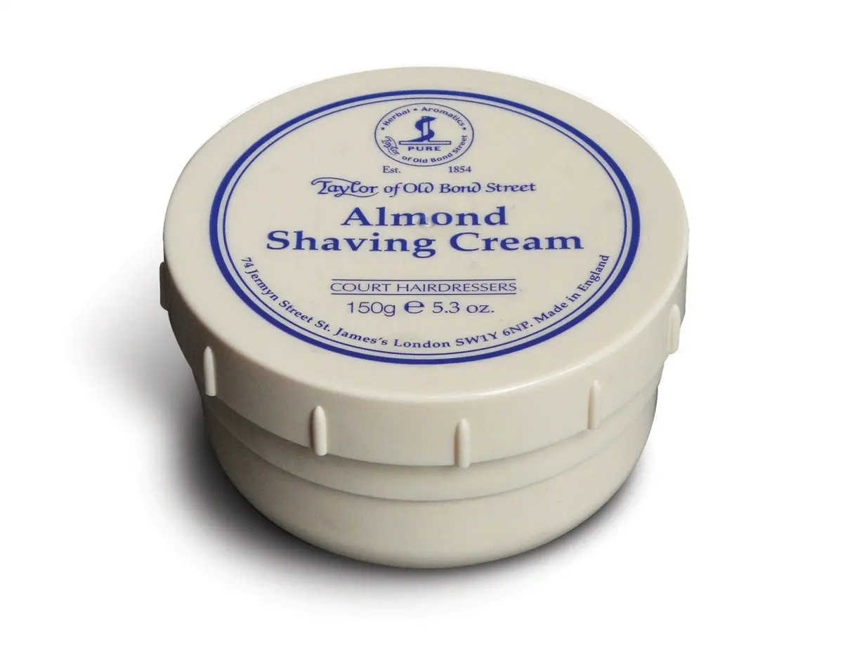 Taylor of Old Bond Street Almond Shaving Cream Bowl 156g (5.3 oz) | Classic UK Shaving Experience - main product image
