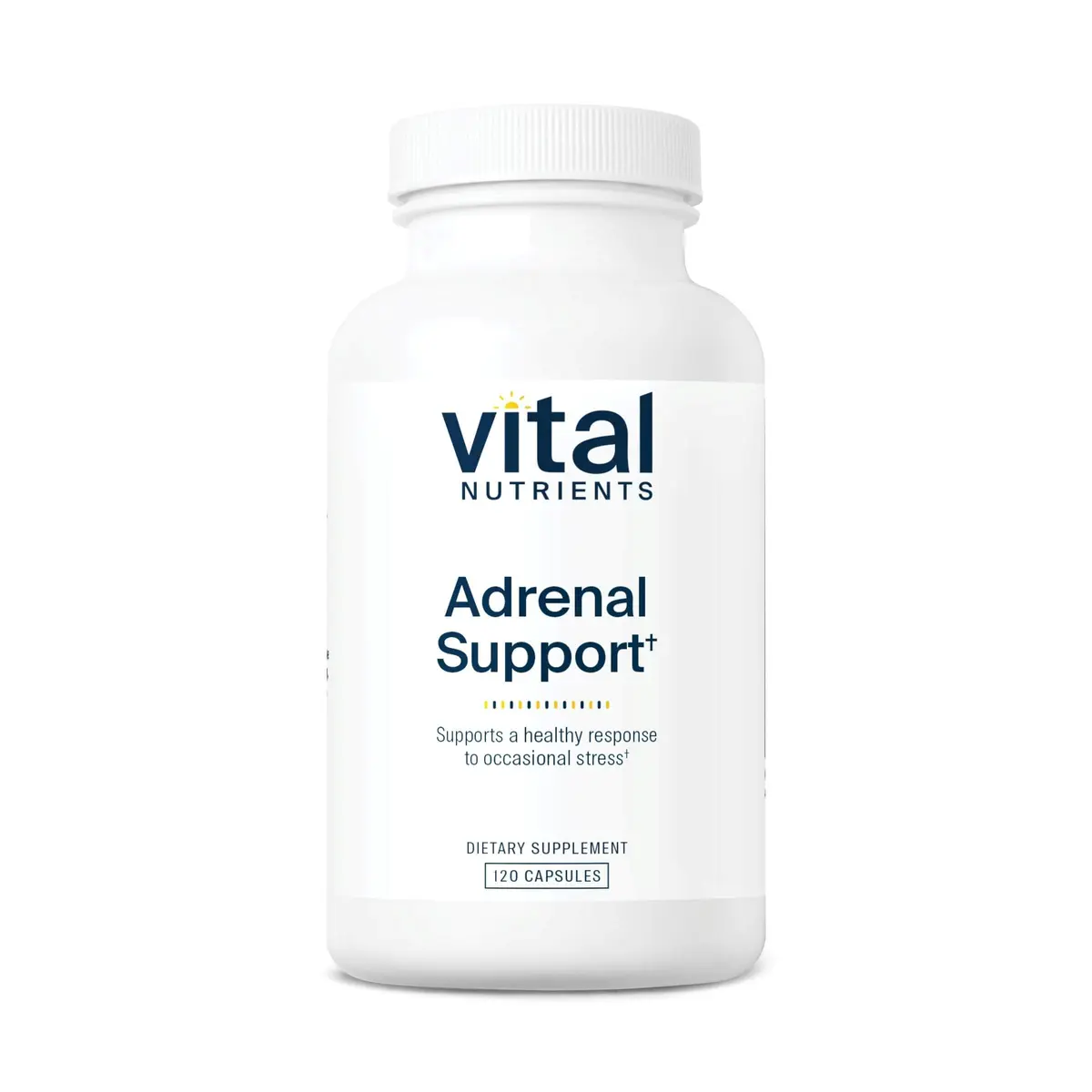 Vital Nutrients Adrenal Support for Gland Function, 120 Capsules | Supports Stress & Energy, Made in USA - main product image