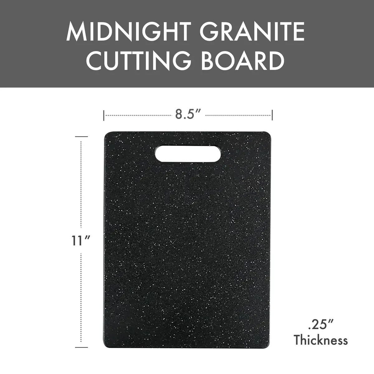 Dexas Superboard Cutting Board 8.5 x 11 inch Midnight Granite | Compact, Dishwasher Safe, Made in USA - view 2