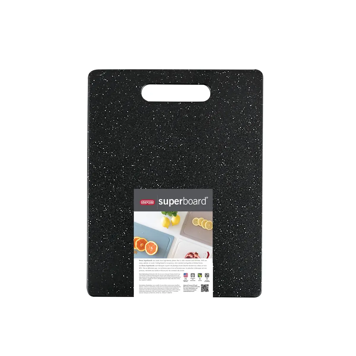 Dexas Superboard Cutting Board 8.5 x 11 inch Midnight Granite | Compact, Dishwasher Safe, Made in USA - view 4