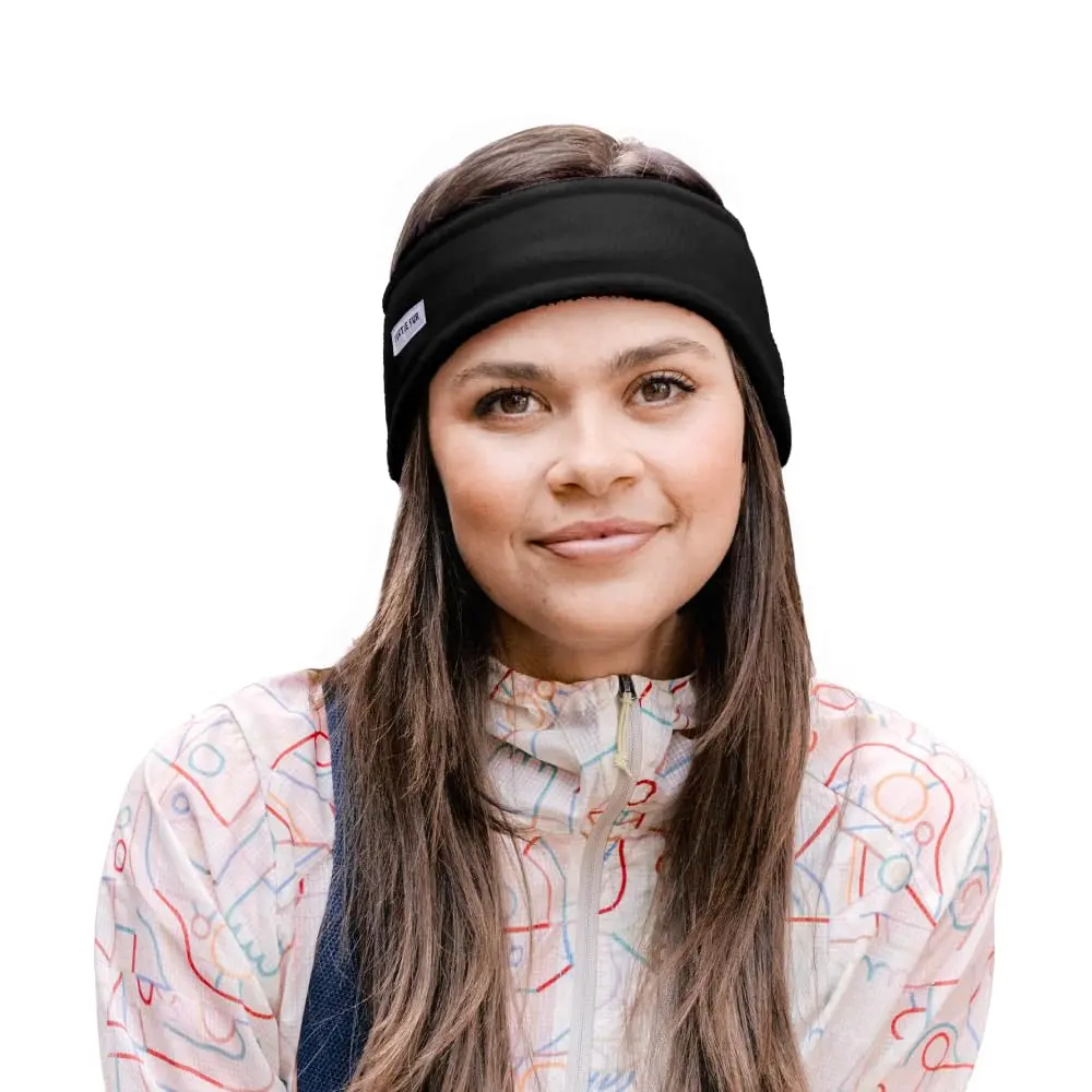 Turtle Fur Bang Band - Warm Headbands for Men and Women, Black - main product image
