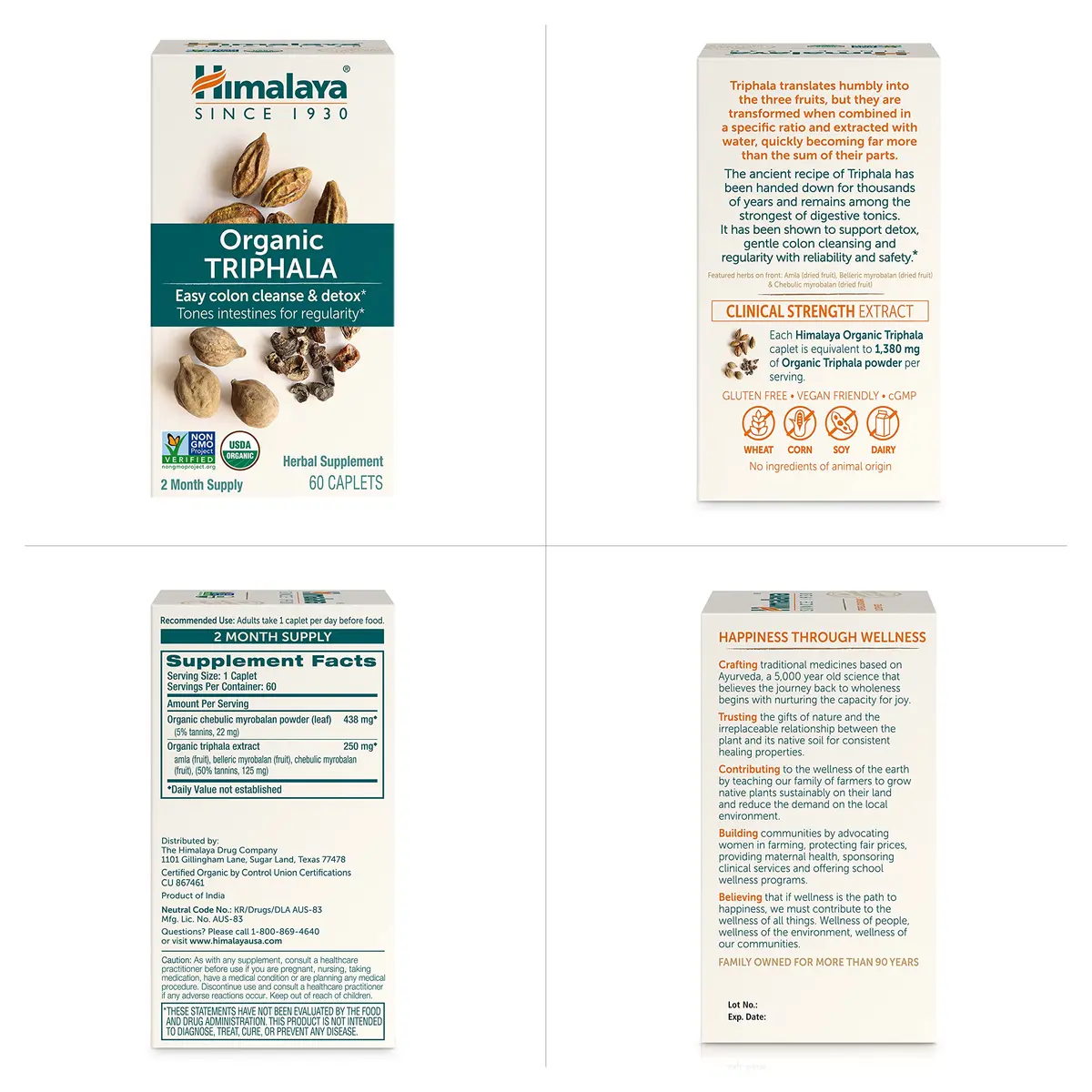 Himalaya USDA Organic Triphala Capsules, Colon Cleanse, 688 mg | Gentle Digestive Support & Regularity - view 7