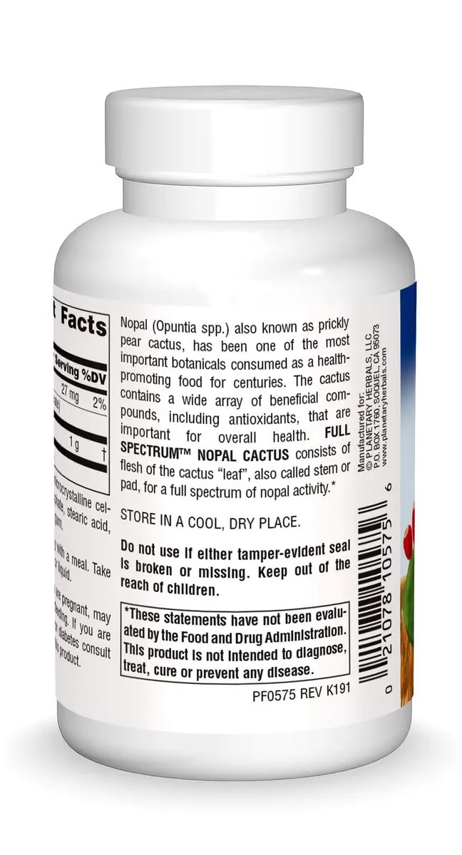 Planetary Herbals Full Spectrum Nopal Cactus 1000mg | Prickly Pear Antioxidant for Healthy Digestion (110 characters) - view 2