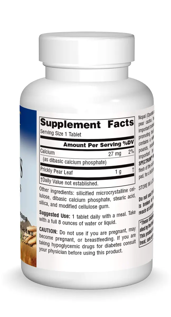 Planetary Herbals Full Spectrum Nopal Cactus 1000mg | Prickly Pear Antioxidant for Healthy Digestion (110 characters) - view 3