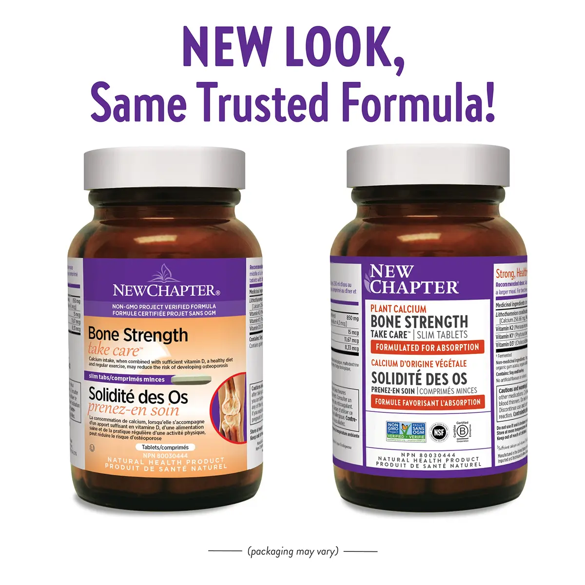 New Chapter Calcium Supplement – Bone Strength Organic Plant Calcium with Vitamin K2 + D3 + Magnesium, Vegetarian, Gluten Free – 120 count (40 day supply) | Supports Bone Density & Joint Mobility - view 2