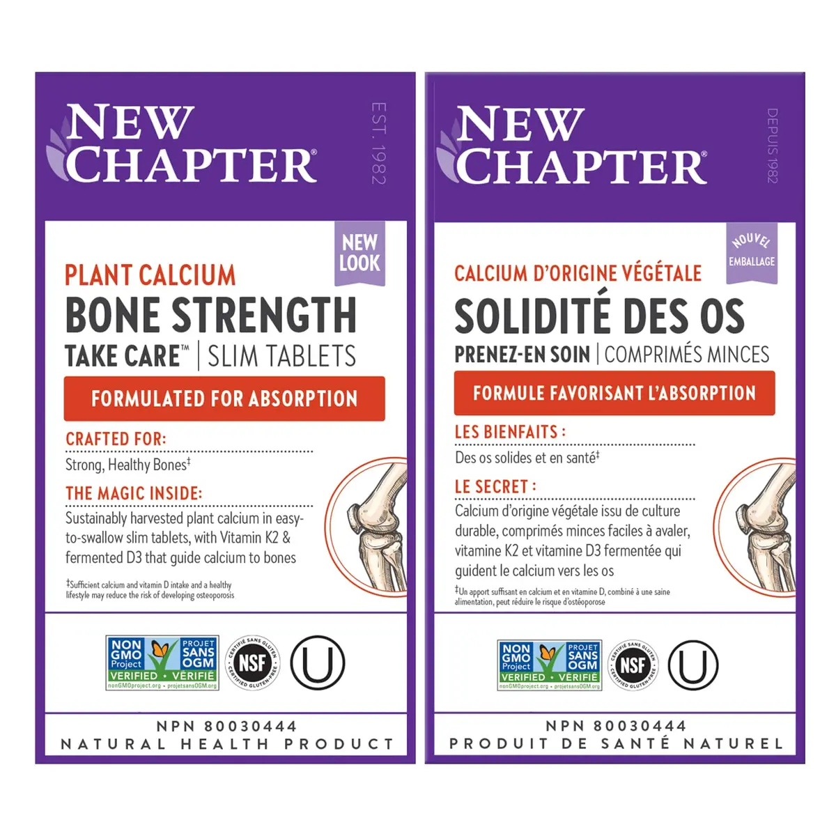New Chapter Calcium Supplement – Bone Strength Organic Plant Calcium with Vitamin K2 + D3 + Magnesium, Vegetarian, Gluten Free – 120 count (40 day supply) | Supports Bone Density & Joint Mobility - view 4