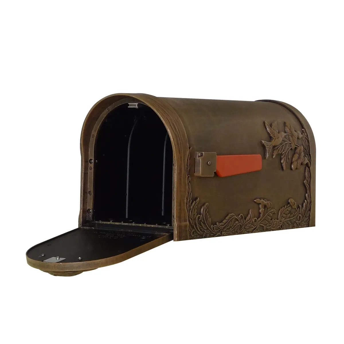 Special Lite Hummingbird Curbside Mailbox - Copper Aluminum Mailbox for Post Mount - SCB-1005-CP | Rust-Free Aluminum, USPS-Approved, 20" Long, 10" Tall - view 3