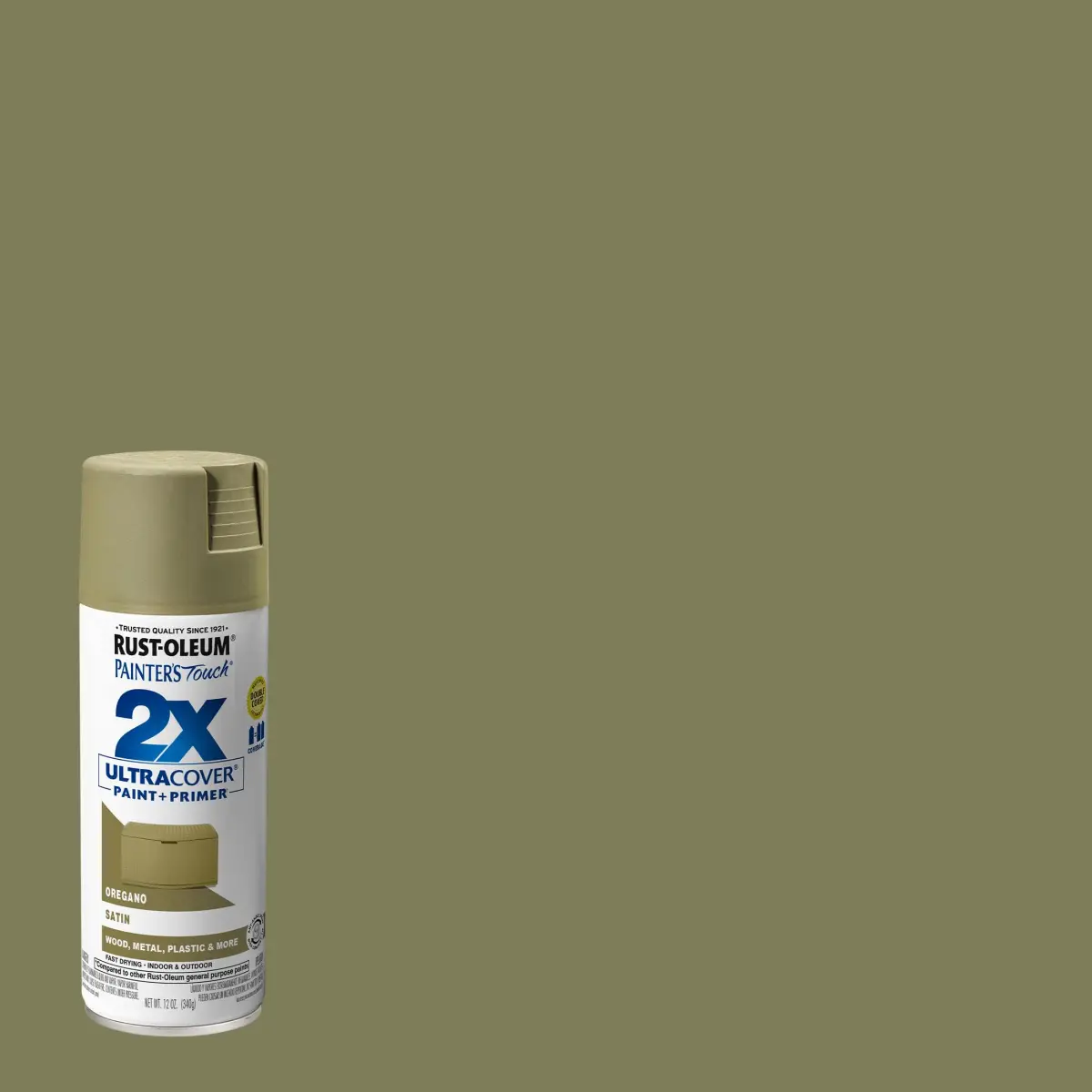 Rust-Oleum Painter's Touch 2X Satin Oregano Spray Paint - 12 Oz - view 2