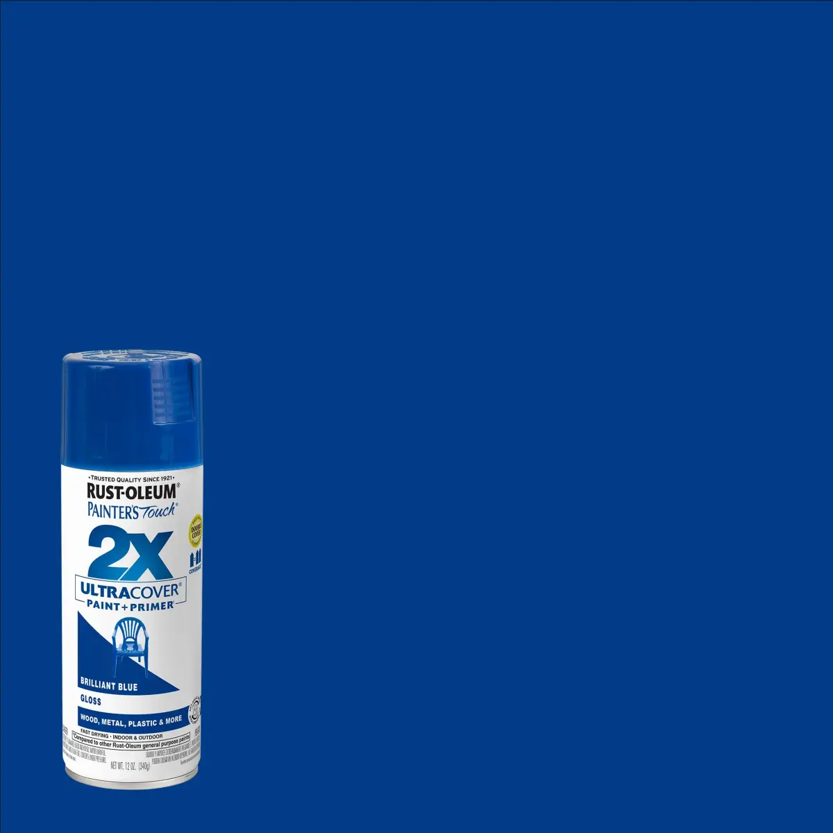Rust-Oleum Painter's Touch 2X Ultra Cover Spray Paint, Gloss Brilliant Blue, 12 Oz - view 2