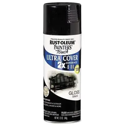 Rust-Oleum Painter's Touch 2X Ultra Cover Spray Paint, Gloss Black, 12 oz (Pack of 1) - view 4