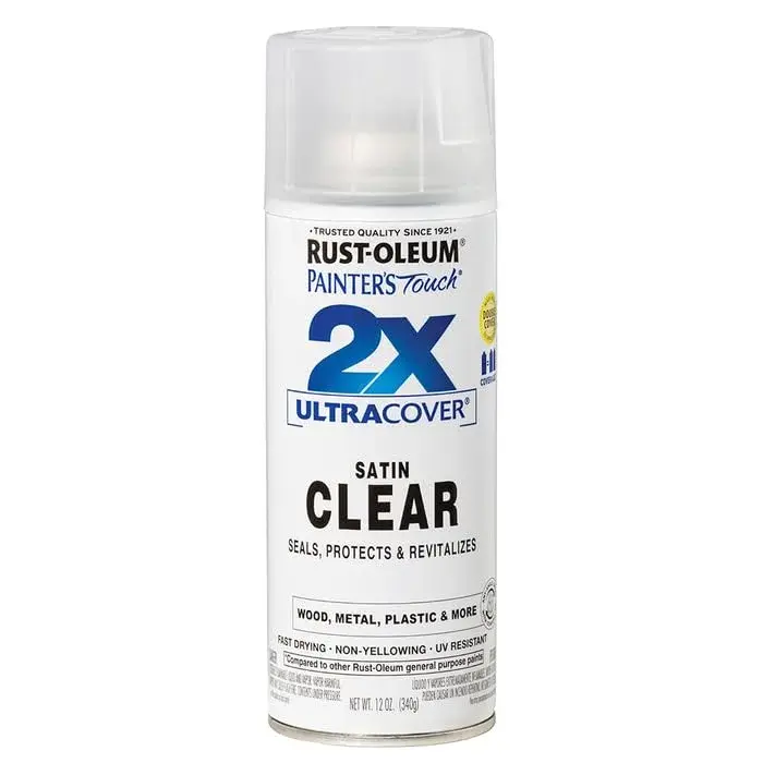 Rust-Oleum Painter's Touch 2X Satin Clear Spray Paint | 340g (12 Oz) | Durable Finish - view 4