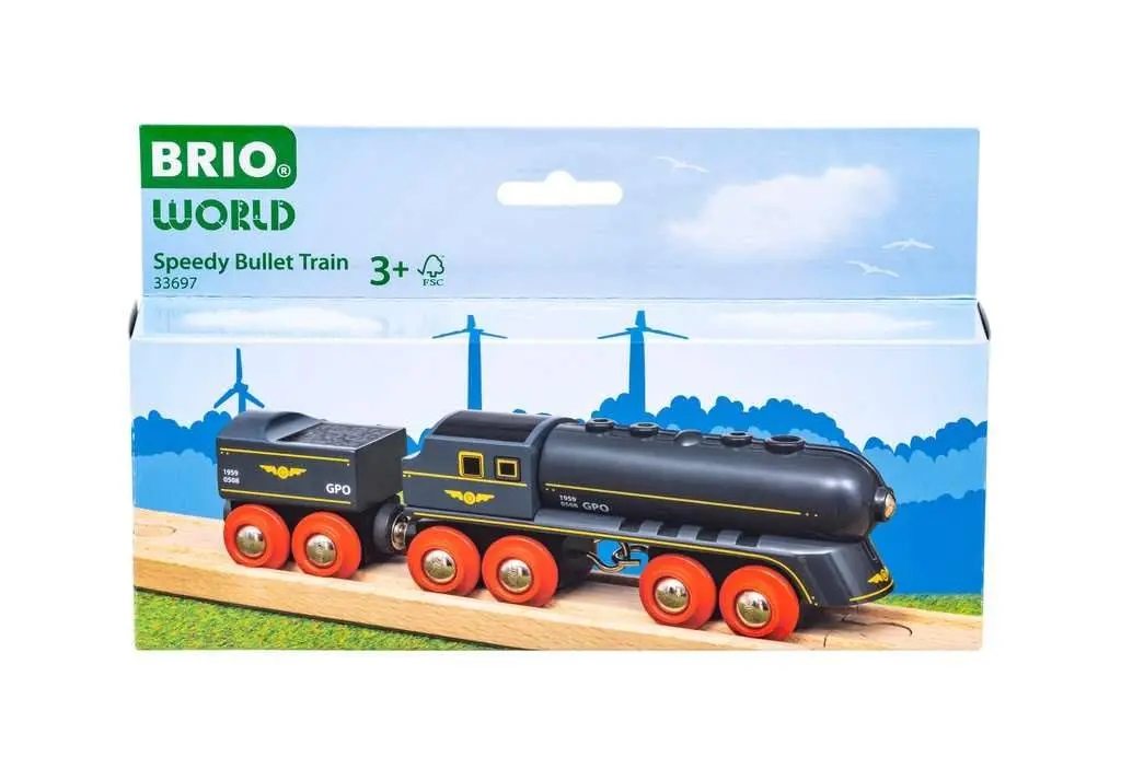 Brio Speedy Bullet Train - 2-Piece Wooden Toy Set | Enhances Motor Skills for Kids 3+ | FSC Certified - view 2