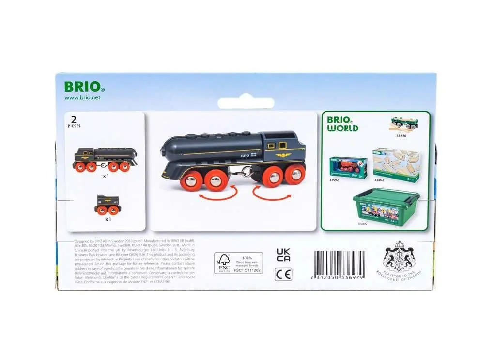 Brio Speedy Bullet Train - 2-Piece Wooden Toy Set | Enhances Motor Skills for Kids 3+ | FSC Certified - view 3
