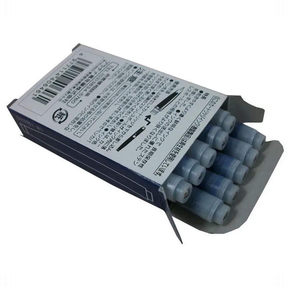 Platinum Blue Black Fountain Pen Ink Cartridges 1.2cc (Pack of 10) | Smooth Ink Flow for Students & Professionals - view 3