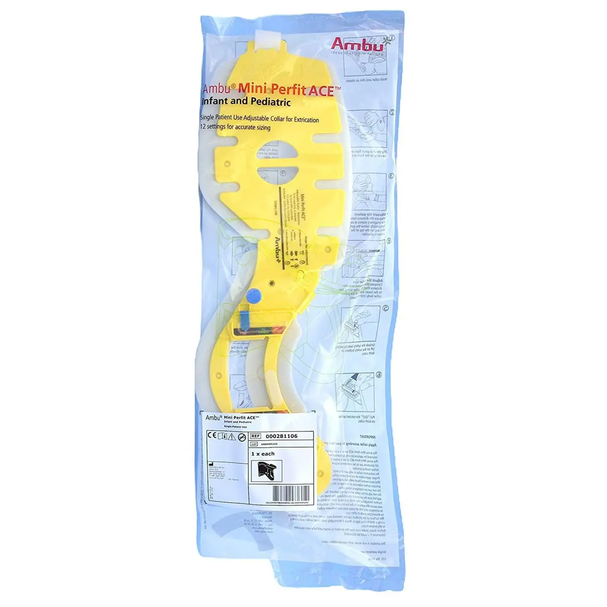 Ambu Mini Perfit ACE Extrication Cervical Collar | Adjustable Neck Circumference (0.21 lb) - view 2
