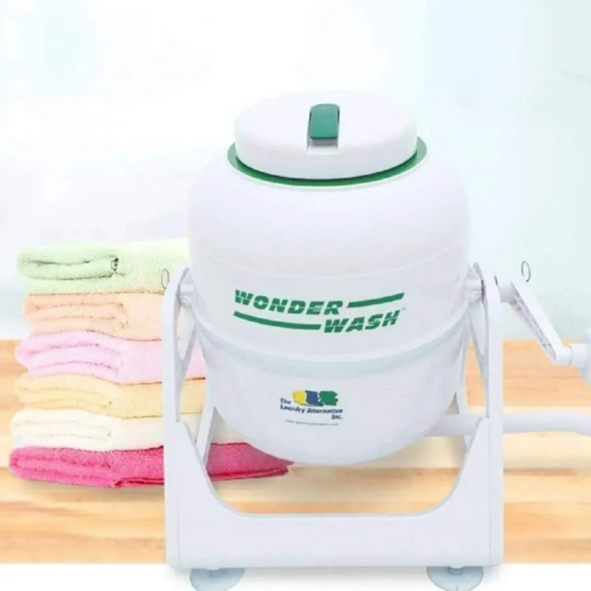 The Laundry Alternative WonderWash Manual Hand Clothes Washer (White) | Compact & Non-Electric for Apartments - main product image