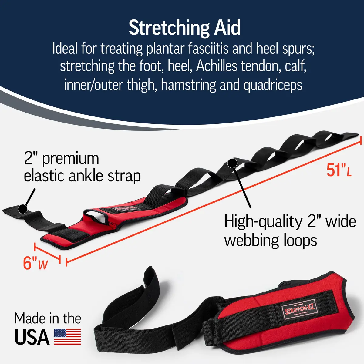 OPTP The Original Stretch-EZ Plantar Fasciitis Stretcher | Made in the USA for Foot & Leg Relief - view 3