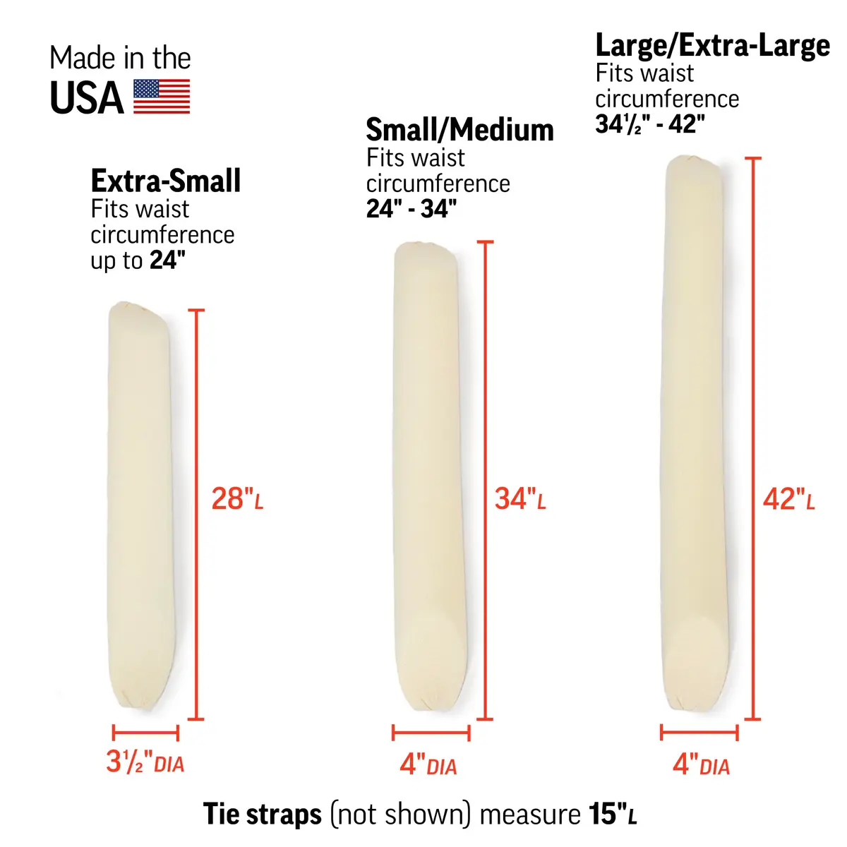 OPTP The Original McKenzie Night Roll Lumbar Support Pillow XS (28" Length, 3.5" Diameter) | Supports Spine for Side Sleepers - view 5