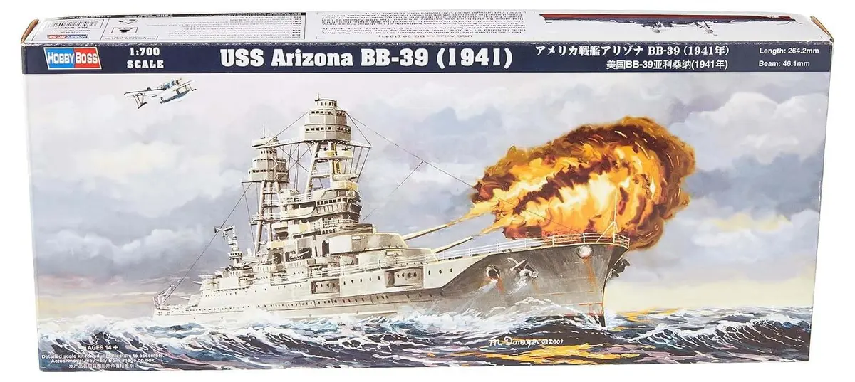 Hobby Boss USS Arizona BB-39 Model Building Kit 27.4 cm (10.8") | 1/700 Scale Watercraft Model - main product image