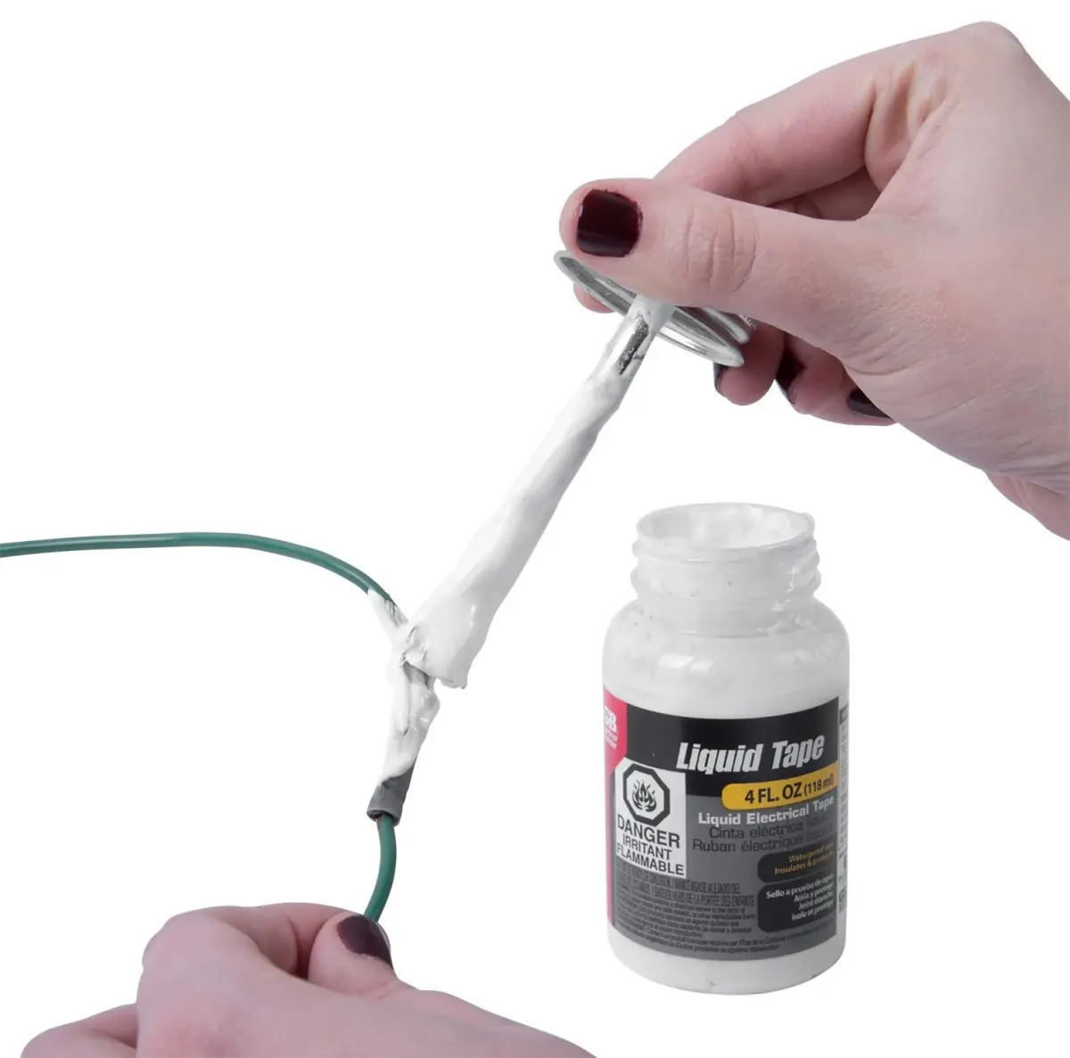 Gardner Bender Liquid Electrical Tape 118ml (4 Fl Oz) White | Waterproof Insulating Sealant - view 3