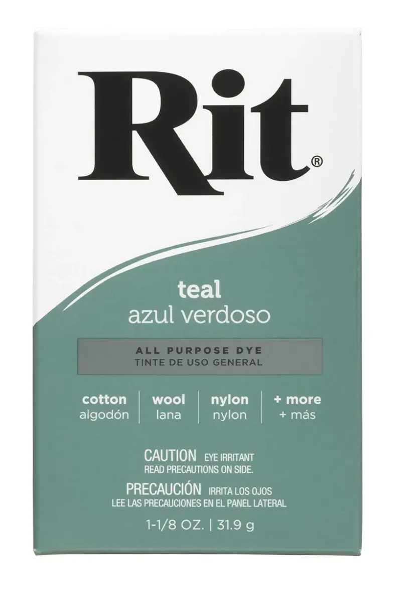 Rit Powder Fabric Dye - Teal, All-Purpose Dye for Cotton, Linen, Silk, Wool, Nylon - main product image