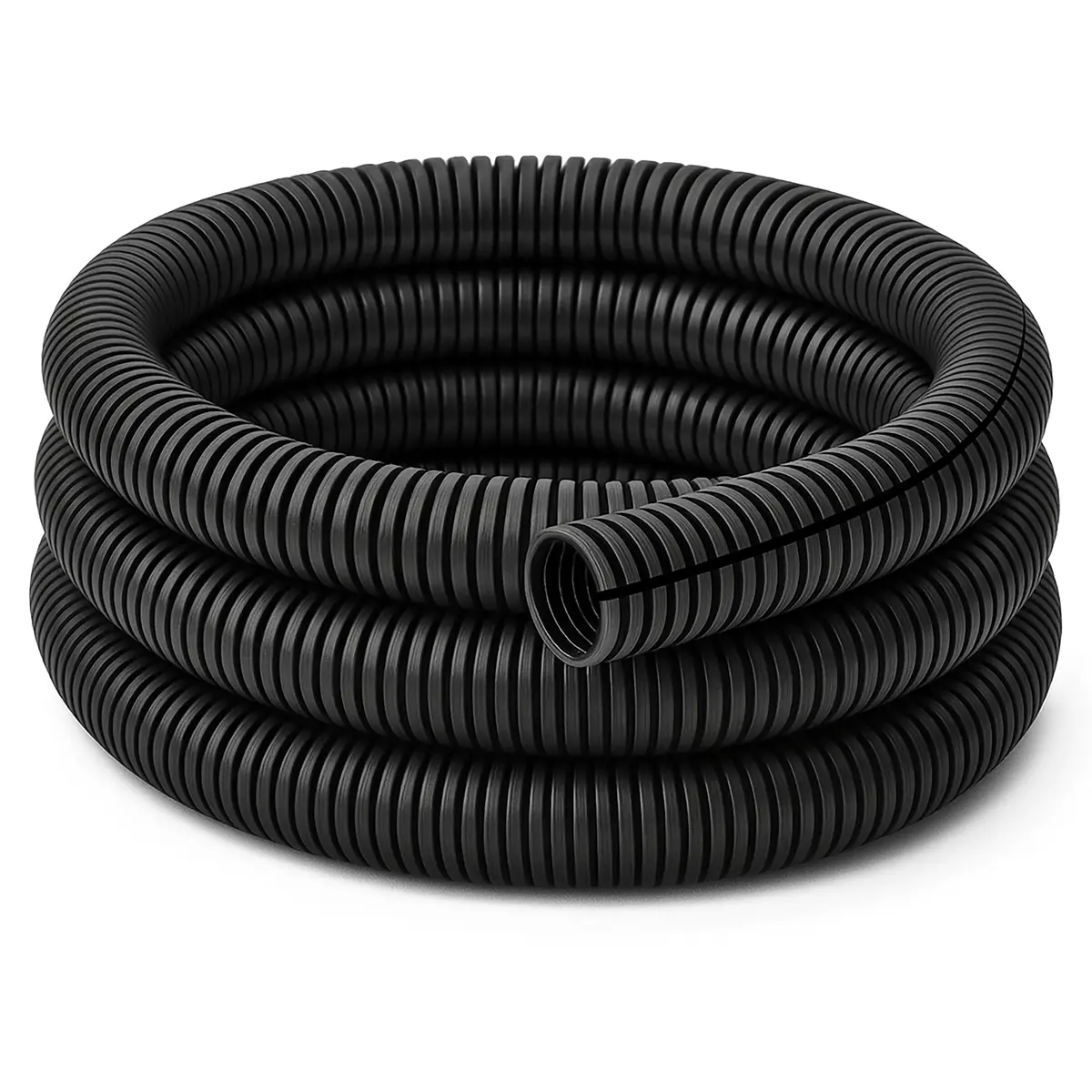 Electriduct 3/8" Split Wire Loom Conduit 0.375 Inch ID 100 Feet Black | Flexible Cable Management - main product image