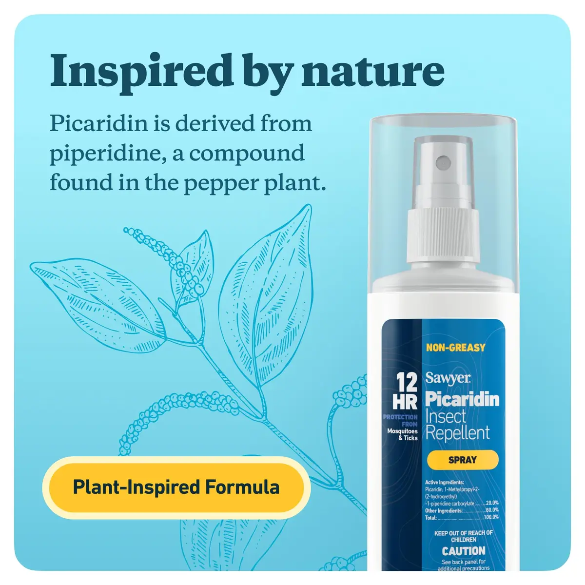 Sawyer Premium Insect Repellent with 20% Picaridin | Effective Mosquito & Tick Protection (3 Fl Oz) - view 3