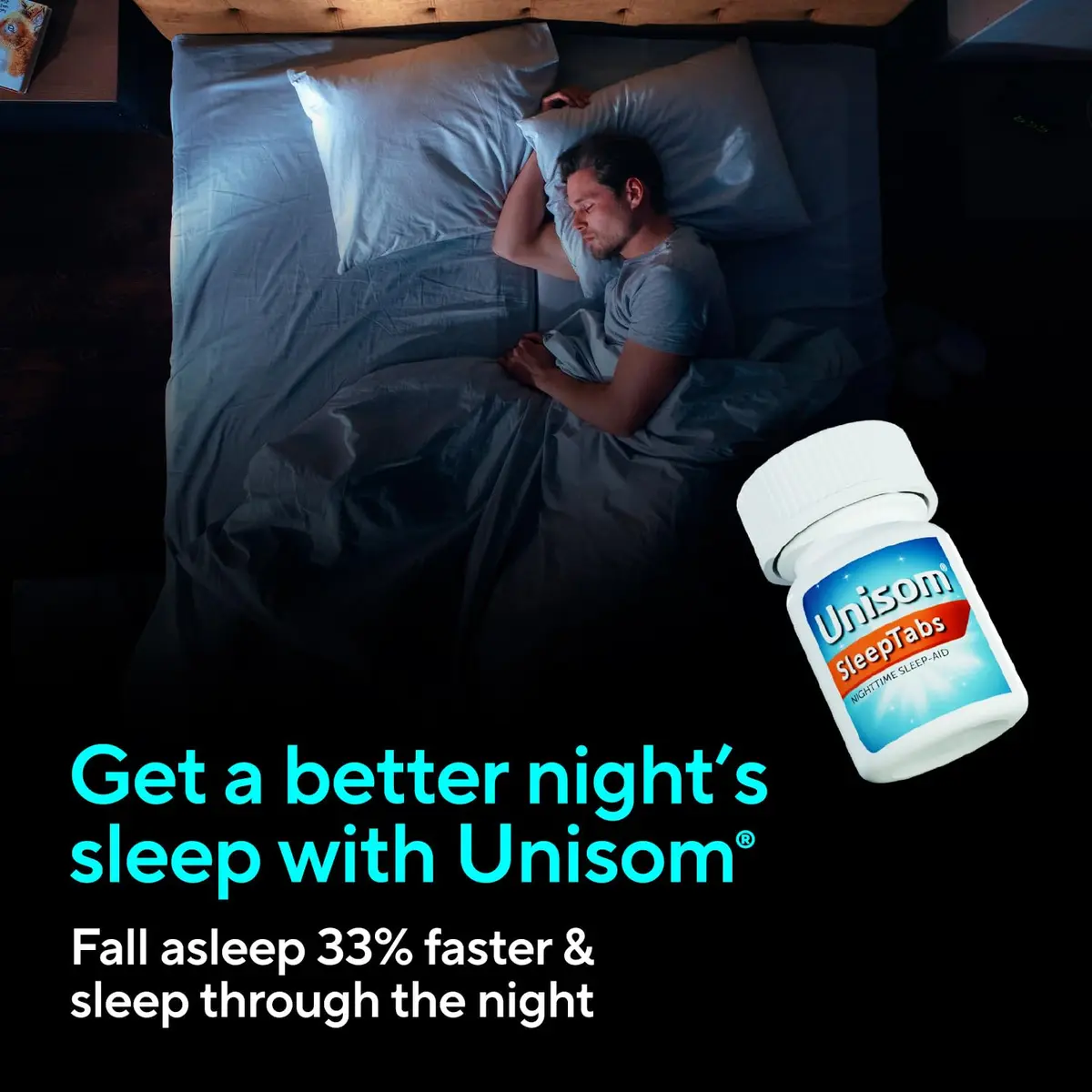 Unisom SleepTabs Nighttime Sleep Aid Tablets for Adults, 48-Count | Non-Habit-Forming Sleep Support - view 3