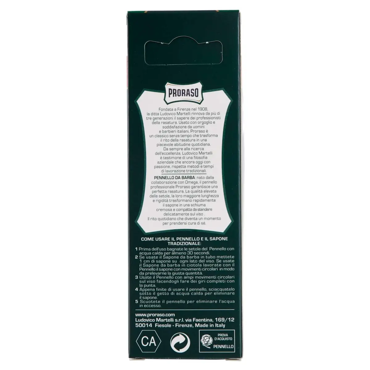 Proraso Professional Shaving Brush Natural Boar Bristles 60g (2.1 oz) | Premium Wet Shave Brush for Rich Lather - view 3