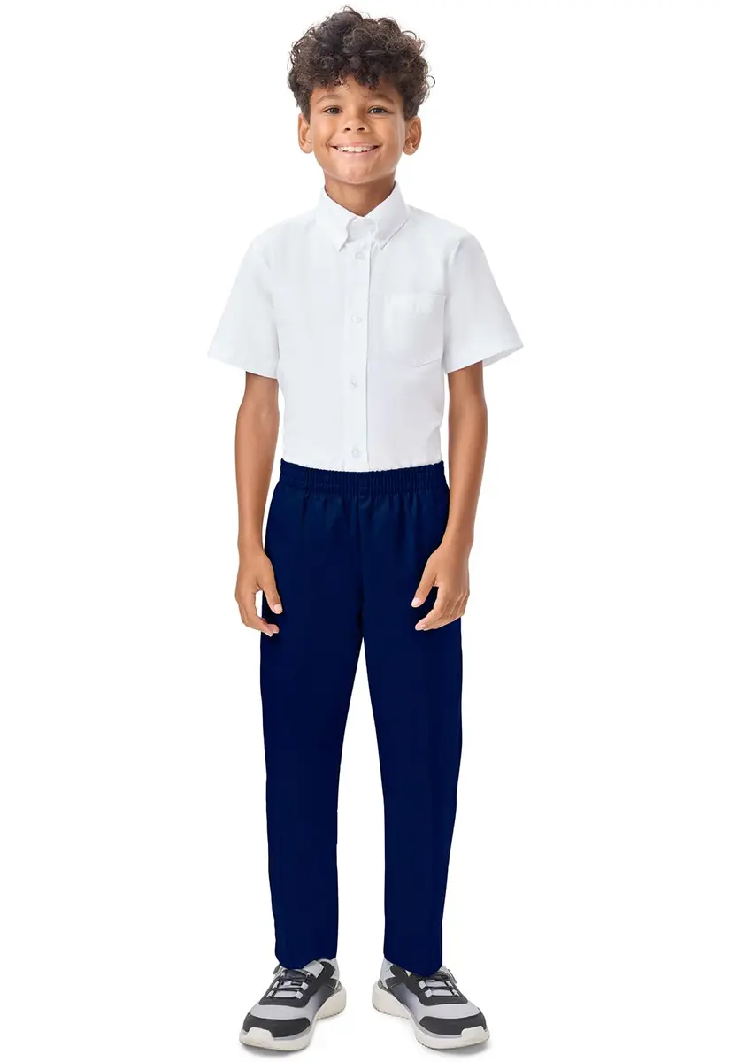 Classroom Boys Pull-on Pants 14 US | Soil-Release Cotton-Poly Twill, Unisex Fit, Dark Navy - view 6