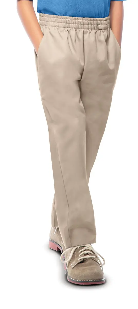 Classroom Uniforms Boys Pull-on Pants 10 US | Durable Polyester Cotton Twill, Soil-Release, Easy Care — Khaki / 5 - main product image