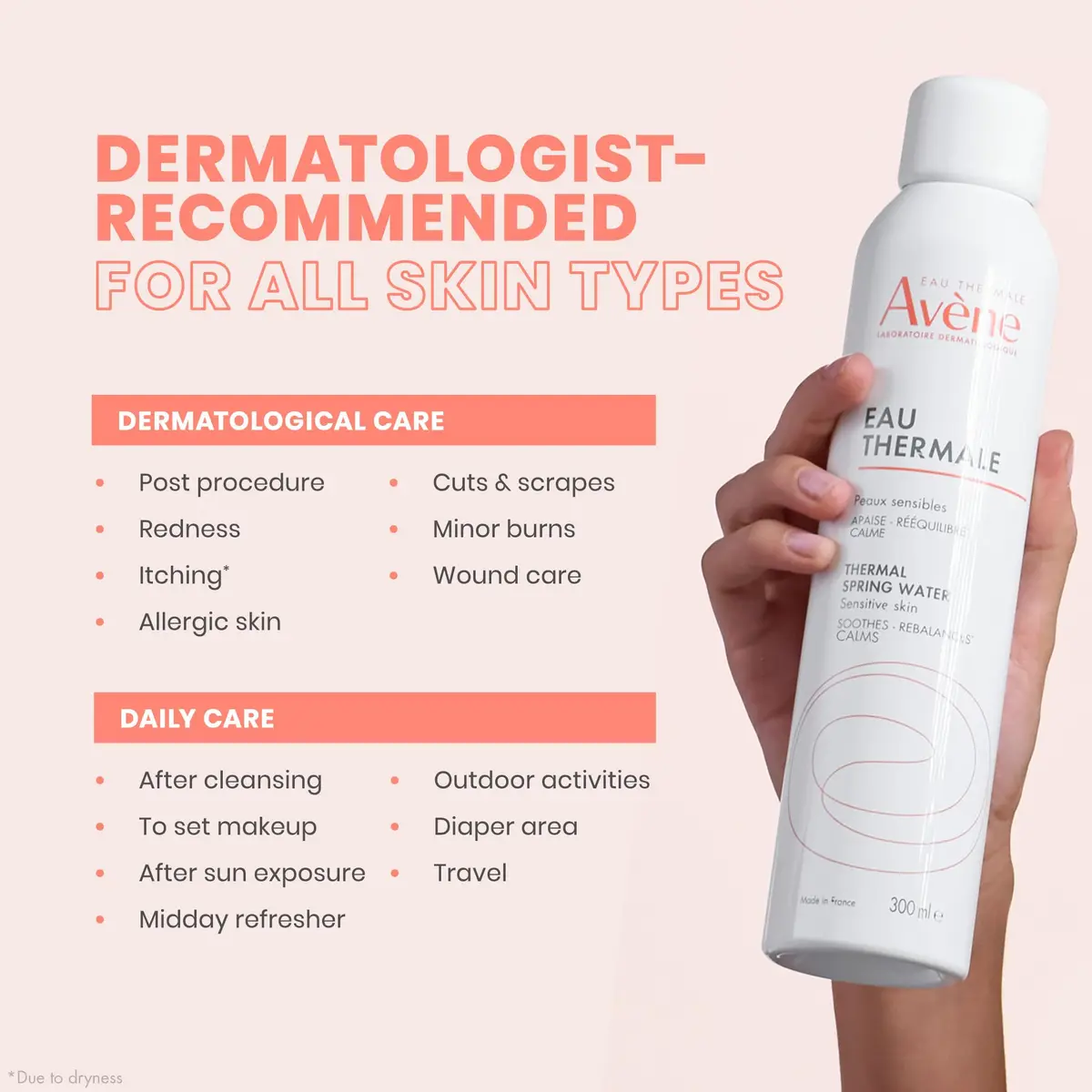 Eau Thermale Avène Thermal Spring Water Mist Spray 300ml (10.16 Fl Oz) | Soothes & Calms Sensitive Skin - view 6