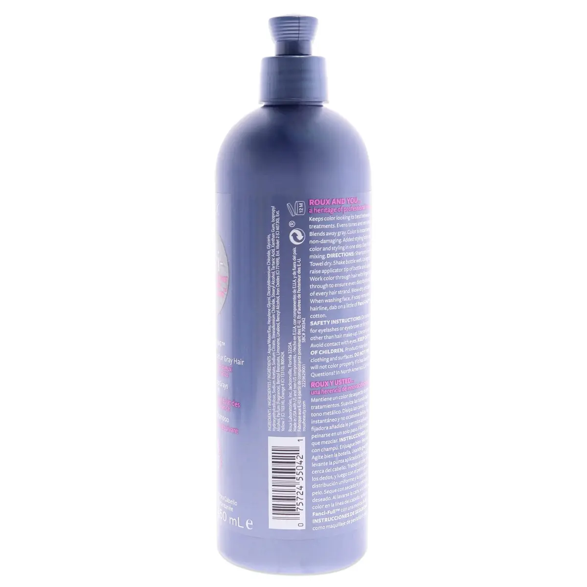 Roux Fanci-Full Instant Hair Color Rinse Silver Lining 378.54ml (15.2 Fl Oz) | Temporary Gray Blending - view 2