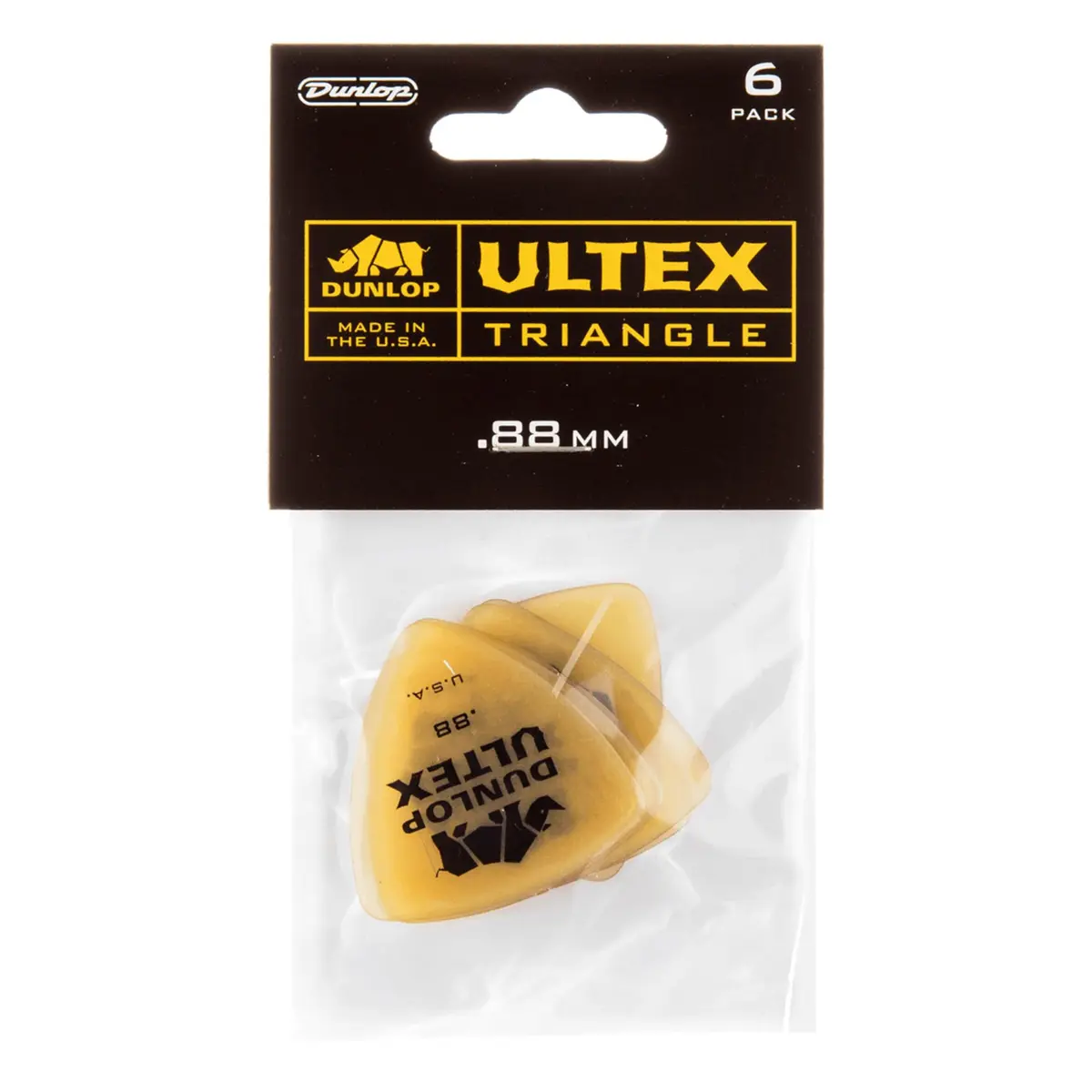 Jim Dunlop Ultex Triangle Pick 0.88mm (6-Pack) | Durable & Articulate Guitar Plectrum - main product image