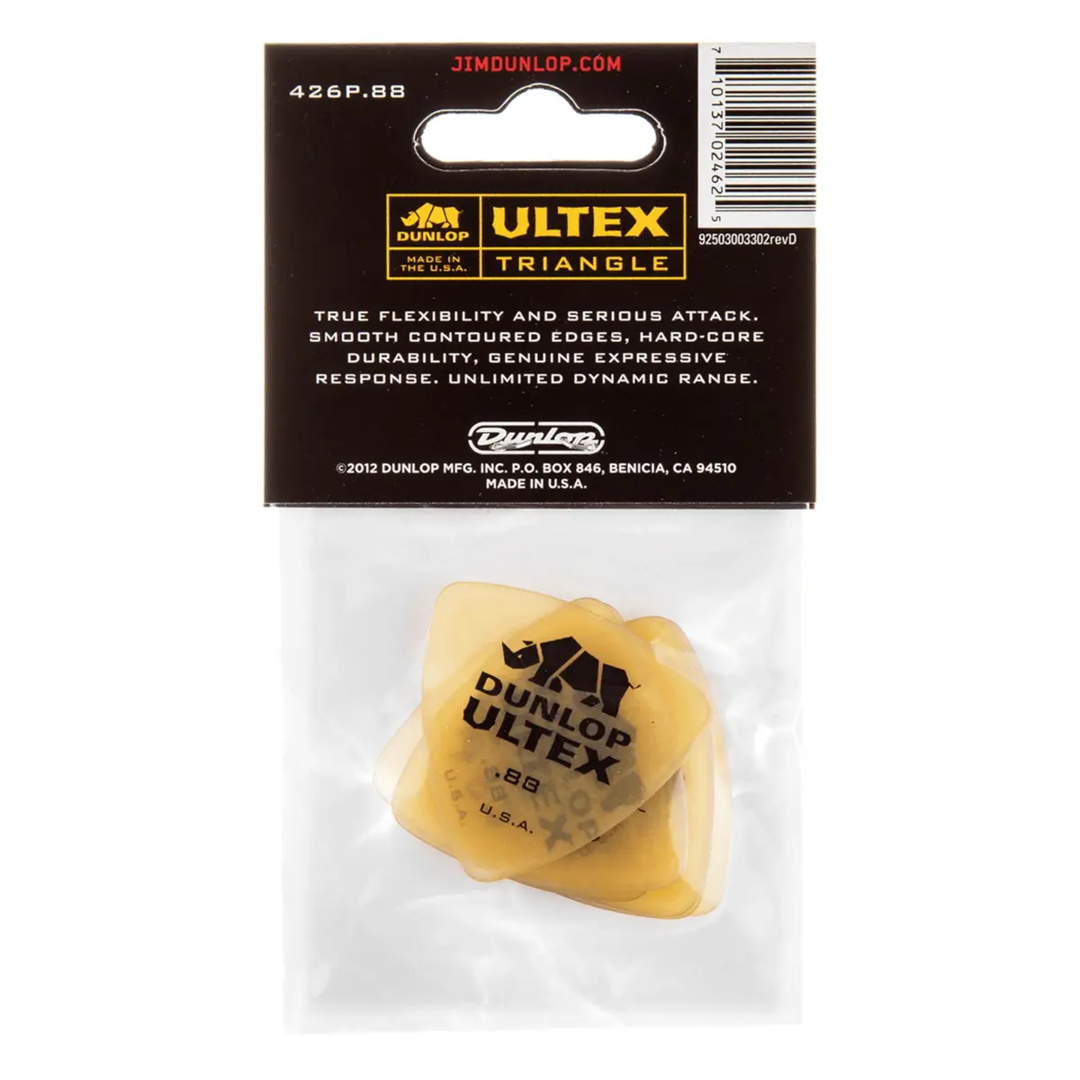 Jim Dunlop Ultex Triangle Pick 0.88mm (6-Pack) | Durable & Articulate Guitar Plectrum - view 2