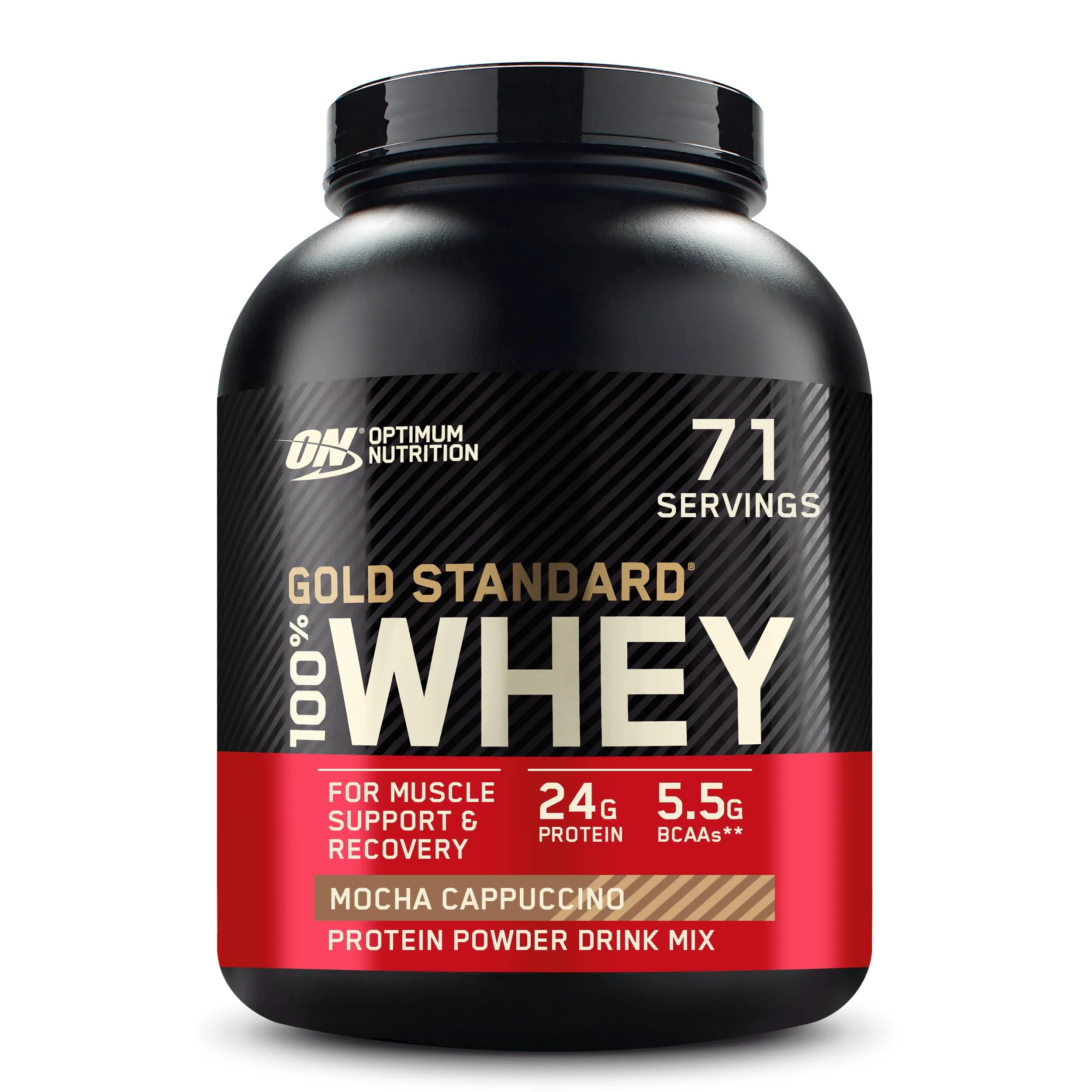 Optimum Nutrition Gold Standard 100% Whey Protein Powder Mocha Cappuccino 5lb | High Protein for Muscle Support - main product image