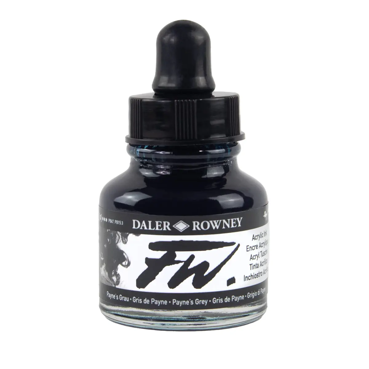 Daler Rowney FW Acrylic Artists Ink, 29.5ml | Paynes Gray, Lightfast & Fluid (160029065) - main product image